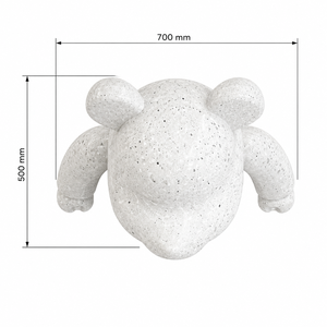 Moderna Figura Decorativa de Oso de Travertino Tallada a Máquina, Color Beige, para Exhibición en Interiores del Hogar - Product Image 2