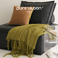 Boucle Pile moelleux doux laine tricot tissage hiver couverture moderne luxe Bauhaus Style confortable canapé jeter couverture salon décor à la maison