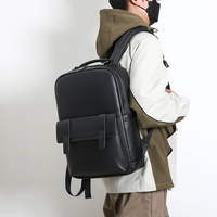 Sac à dos pour ordinateur portable unisexe de haute qualité avec logo personnalisé, en cuir PU, pour les voyages d'affaires, l'université, grande capacité, étanche, avec port USB