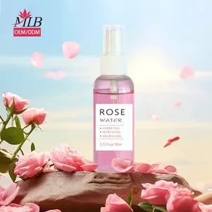 Spray de cuidados com a pele do rosto de marca própria com logotipo personalizado, névoa, toner facial refrescante e hidratante, água de rosas