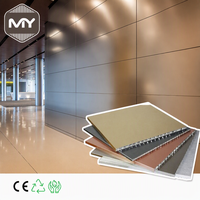 Panneau sandwich en aluminium bronze métallique MEIYU, multicouleur, pour revêtement mural de hall d'accueil