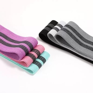 Ensemble de bandes de résistance élastiques en tissu personnalisées avec logo professionnel pour le yoga, le pilates, les jambes, les fessiers, les bras, les exercices de renforcement musculaire - Product Image 3