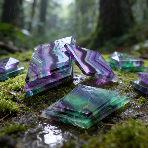 Natural Healing Wholesale Rainbow Fluorite <b>Cluster</b> Diamond Hand Carved <b>Crystal</b> for Decoration - Product Image 4