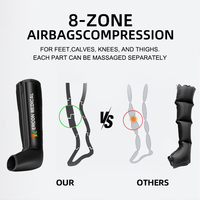 Bottes de cryocompression avancées avec massage par pression d'air 8 chambres pour la récupération sportive professionnelle et la circulation sanguine des mollets et des jambes