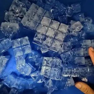 Machine à glace 300kg par jour Machine à glace industrielle en cristal de bloc 700LBS Machine à glace cubique en stock pour bar à eau à la maison