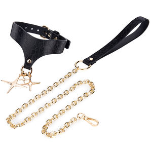 <span class=keywords><strong>Collar</strong></span> de diseño de fantasía Restricción Fetish Slave Neck <span class=keywords><strong>Collar</strong></span> con cadena Arnés desmontable para pareja Juegos eróticos Sm Bondage Play - Product Image 5