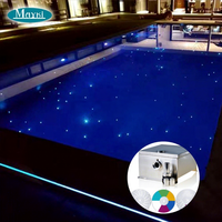 Kit de Iluminación LED de Fibra Óptica para Piscina, Luz Cálida Blanca con Efecto Centelleante, 40W/80W DMX, Cambio de Color, para Piscina y Borde de Piscina