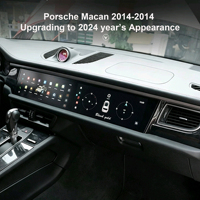 Lecteur DVD Android pour Porsche Macan 2014-2017, autoradio, écran multimédia, audio vidéo DSP, écran 24,6 pouces, mise à niveau double