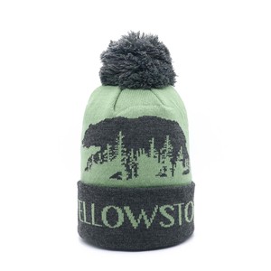 Unisex Custom Embroidery Logo Jacquard Knitted Beanie <b>Hat</b> Good Quality Soft Fabric Comfortable <b>Pompom</b> <b>Hat</b> - Product Image 5