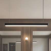 Lampe suspendue linéaire LED moderne pour salon, salon de coiffure et projets d'aménagement intérieur