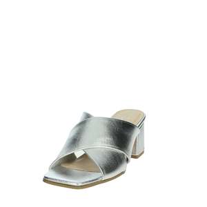 Marco Tozzi Pantoufle à talons pour femme 2-27206-42 Mules argentées à bout carré et talon carré - Product Image 6