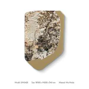 Art micro-spray <span class=keywords><strong>Pandora</strong></span> marbre feuille d'or résine acrylique image abstraite décor mural personnalisé art moderne peinture à la main - Product Image 2