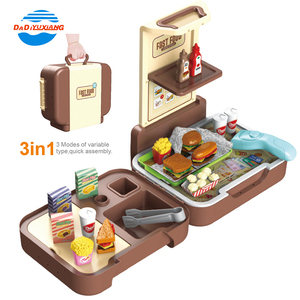 Porte-documents 2 en 1 53 pièces, jouets de simulation, boutique de jouets pour enfants, nourriture, <span class=keywords><strong>cuisine</strong></span>, Burger jouets - Product Image 2