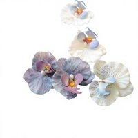 Kepala Bunga Anggrek Phalaenopsis Buatan Gaya Baru, Bunga Palsu Plastik Lembut Gaya Korea, Bunga Impor