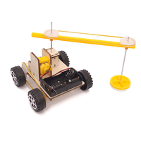 Kit de voiture robot 4x4 en bois à monter soi-même, jouet éducatif scientifique STEM, assemblage mécanique motorisé pour enfants, cadeau