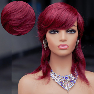 Parrucca Corta Nera Liscia di Alta Qualità per Donne, 1 Pezzo di Capelli Umani Brasiliani Remy, Modello Coda di Lupo, con Cappuccio Elastico Senza Colla - Product Image 4