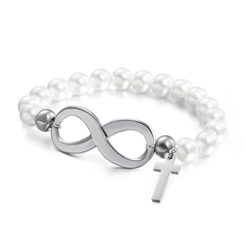 Bracelet à perles en acier inoxydable pour femme, bijou avec arbre de vie, en forme d'arbre de vie, perlée infini, corde élastique, 8MM, nouveauté 2020