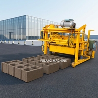 Machine à fabriquer des briques mobiles électriques QT40-3A, écologique, avec moteur diesel, pour la production de blocs de ciment