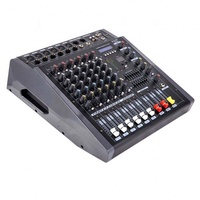 GMC-DMX6 Table de Mixage DJ Professionnelle 6 Canaux, Amplificateur de Puissance 350W, Table de Mixage Professionnelle Intégrée pour Karaoké