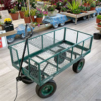 Chariot de jardin pliable pour extérieur, chariot de transport pour pelouse, chariot utilitaire, chariot de camping