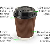 Juego de Tazas de Café Resistentes al Calor, Fundas para Tazas de Café Caliente, Bolsa de Papel Kraft Popular para Panadería Resistente al Calor
