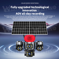 Cámara de Seguridad Wistino 16MP 4G con Tarjeta SIM, Panel Solar Dual, Detección Automática de Personas, Altavoz con Alarma, Cámara Solar Hieasy AOV