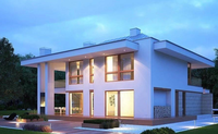Villa préfabriquée moderne de luxe sur mesure à deux étages, 234 chambres et 1 cuisine, structure en acier léger, maison modulaire moderne