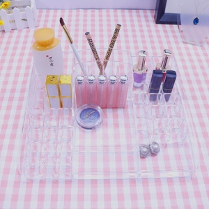 <span class=keywords><strong>Plexiglass</strong></span> trasparente Scatola di Trucco Trasparente Cosmetici Make Up Organizzatore Acrilico - Product Image 3