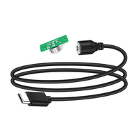 USB C a conector magnético recto redondo 12V 3A Cable de carga rápida con placa PCB
