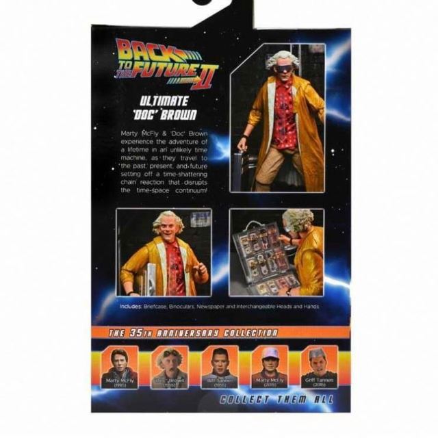 NECA Back to the Future Dr. Emmett Brown Yellow Clothes 7-Inch Action Figure Doll