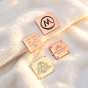 Custom Brand Logo Engraved Metal Labels, Durable Metal Plate <b>Tags</b> for Garment & Handbag - Product Image 2