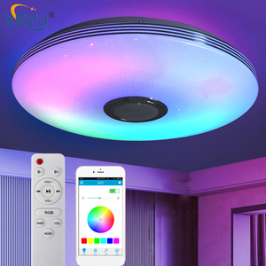 Thiết kế hiện đại Acrylic LED trần đèn cho văn phòng nhà với điều khiển từ xa <span class=keywords><strong>RGB</strong></span> màu sắc ánh sáng và âm nhạc loa - Product Image 1