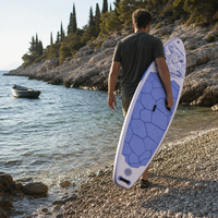 Pack de planche de SUP tout-terrain pour le surf en extérieur avec pompe manuelle, corde de sécurité, triple aileron, sac de rangement étanche, capacité de charge de 400 kg