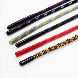 Multi Color Custom Polyester Hoodie Laces Drawcord Round <b>String</b> Drawcords With Silicone Dipped End Drawcord Tips - Product Image 1