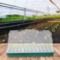 Plateau de démarrage de semences avec dôme et base d'humidité, plateau de clone de pépinière de semis réglable à 144 cellules, propagateur de jardin