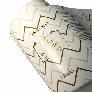 Etiquetas de Papel para Botellas de Productos Cosméticos Personalizados, Etiquetas Adhesivas de <span class=keywords><strong>Vinilo</strong></span> con Lámina Dorada, Impresión de Etiquetas Resistentes al Agua - Product Image 2