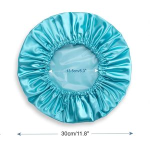 Bonnets de Douche Spa de Luxe Réutilisables Double Couche Imperméables Écologiques avec Logo Personnalisé et Bande Élastique pour Adultes – Nettoyage PE Personnalisé - Product Image 3