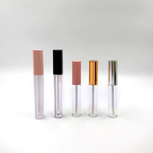 Envase de Lujo para Brillo Labial Marca TH, 5ml 10ml, Recubrimiento de Película, Blanco y Oro Rosa, Modelo TH-Lip Gloss Tube-08 con Tapa de Rosca - Product Image 5