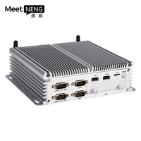 MeetNeng vente à chaud Mini Pc industriel sans ventilateur entièrement en aluminium anti-poussière boîte d'ordinateur de bureau intégré Pc