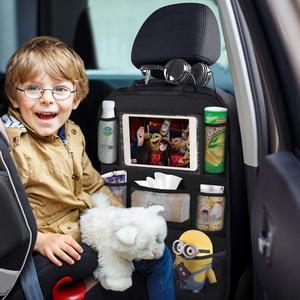 Maßgefertigte Rücksitz-Organizer-Matten mit Aufbewahrungstasche und Touchscreen-Tablethalter aus Wasserdichtem Oxford-Stoff - Product Image 1