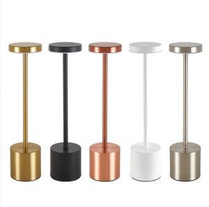 Lampe de table LED rechargeable portable, moderne, en fer et acrylique, de luxe, avec contrôle tactile et variateur d'intensité, pour la décoration de la maison et des restaurants - Product Image 1