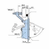 Lien-Ms6018z-2-1 camping-car auvent camion panneau électrique déclencheur loquet bouton poussoir serrure de porte levier de Compression loquet serrure