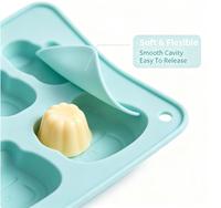 Cartoon-Silikon-Kuchenform Lebensmittelechte Silikon-Backform Leicht zu Entformen Baby-Nahrung Gelee-Pudding-Form für Zuhause Kinder-Backen