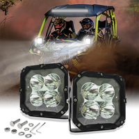 Phare de conduite LED 5 pouces bicolore DRL à faisceau spot pour 4x4, camion tout-terrain, VTT, UTV, lampe de travail avec étanchéité IP69