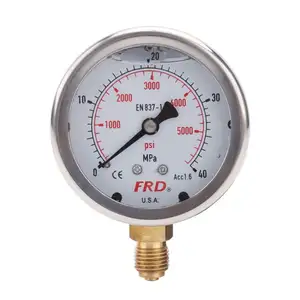 High Pressure Washer Pressure Gauge with G1/4" Connector for High Pressure Pump 400Bar 6000PSI