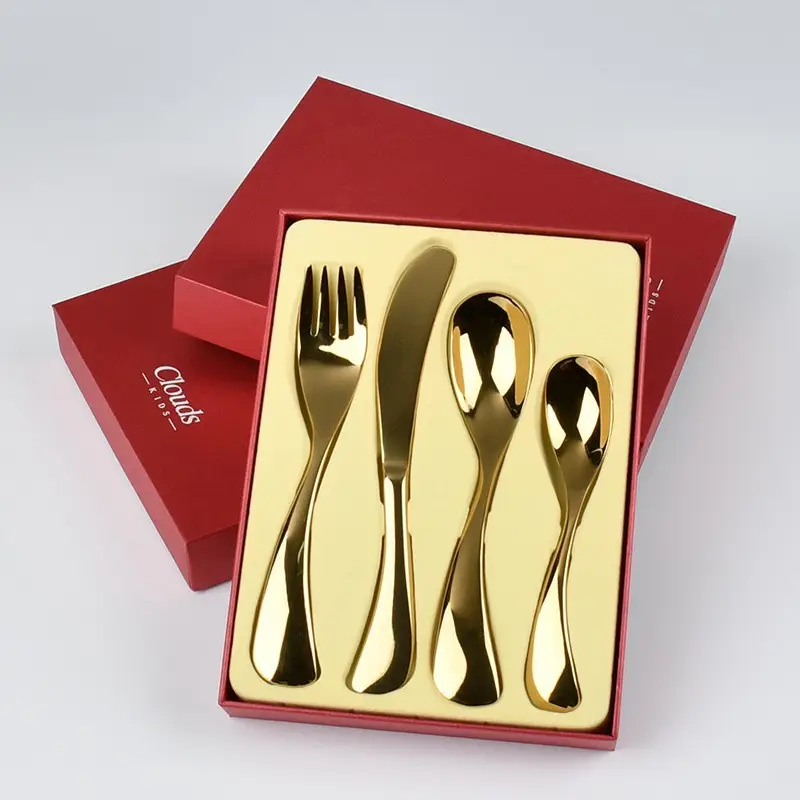 Set 304 anak warna emas, Stainless Steel 4 buah