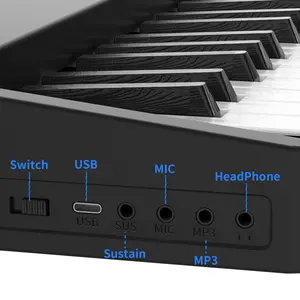 चीनी साज़ फैक्टरी के डिजिटल इलेक्ट्रॉनिक पियानो संगीत आउटडोर अभ्यास करने के लिए उपयोग के लिए खड़े हो जाओ के साथ पियानो बोरा BX18