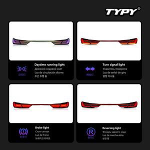 Conjunto de Luces Traseras para Toyota Camry de Octava Generación 2018-2023, Luz Trasera RGB Integrada de Ancho Completo con Intermitentes Luminosos - Product Image 4