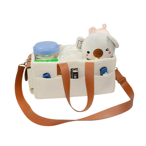 Nuohui Vente Chaude Teddy Polaire <span class=keywords><strong>Sac</strong></span> À <span class=keywords><strong>Langer</strong></span> nappy caddy, nounours caddy panier de rangement panier décoratif pliable - Product Image 3
