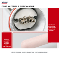 WEDONE K Type Termokopel Suhu Tinggi RTD 0-1300 C Sensor Tabung Pelindung Keramik Korundum untuk Tungku Industri